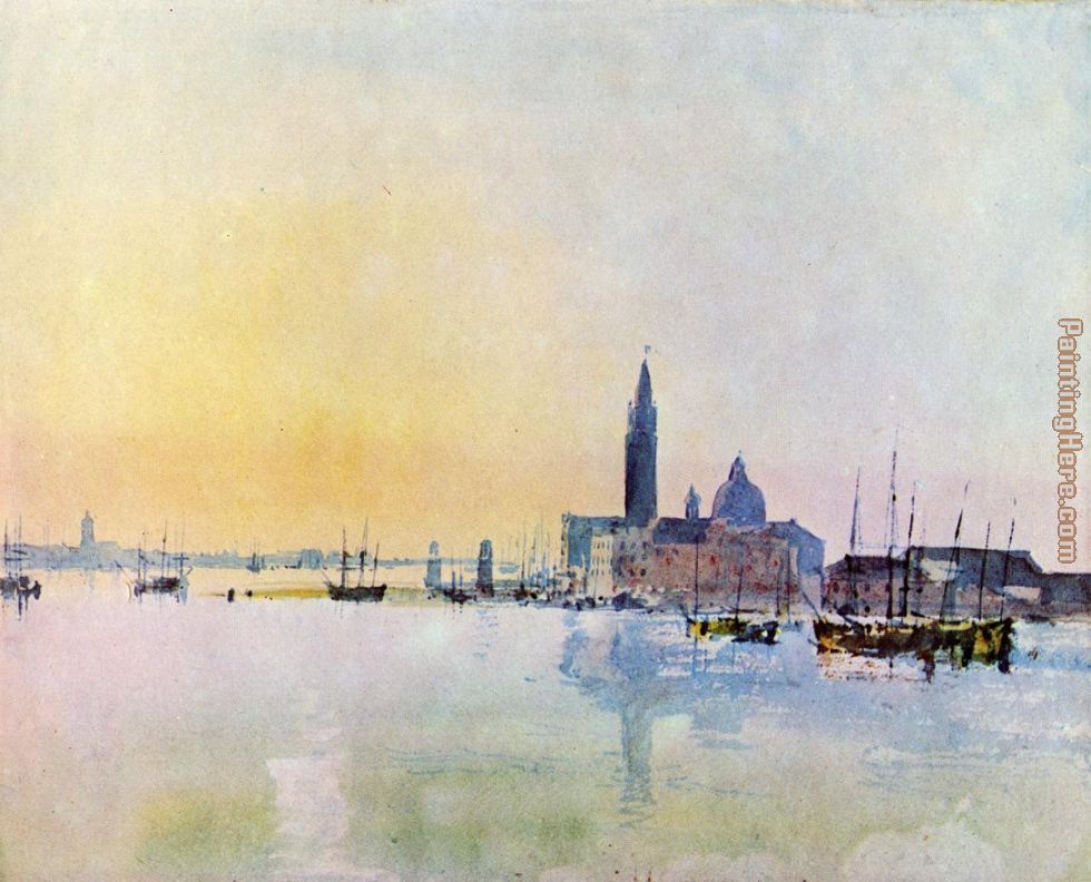 Joseph Mallord William Turner Venice San Guirgio from the Dogana Sunrise